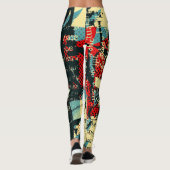 Colorful and Trendy Abstract Pattern Leggings (Rückseite)