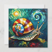 Colorful and Vibrant Impasto Snail Blank Karte (Vorderseite)
