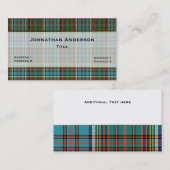 Colorful Anderson Karierte Custom Business Card Visitenkarte (Vorne/Hinten)