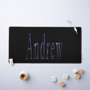 Colorful Andrew Name, Desk Mat Schreibtischunterlage