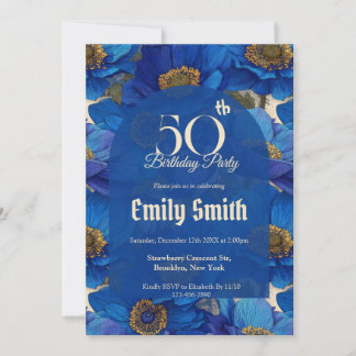 Colorful Anemones Luxury Kids’ Birthday Einladung