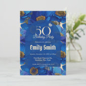 Colorful Anemones Luxury Kids’ Birthday Einladung (Stehend Vorderseite)