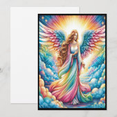 Colorful Angel Einladung (Vorne/Hinten)