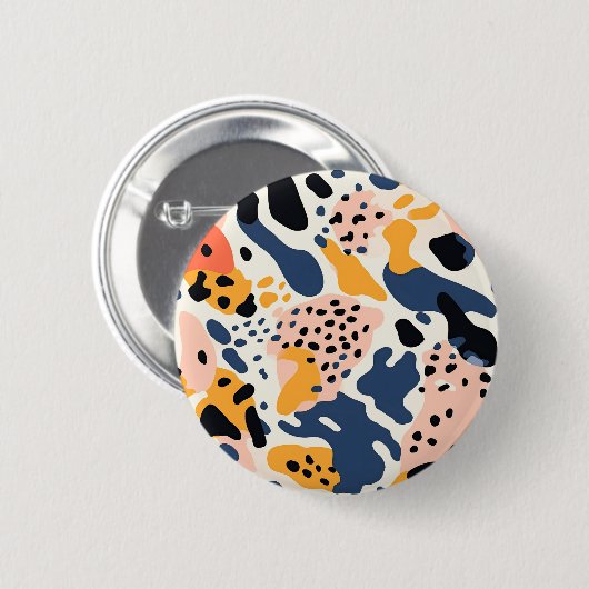 Colorful Animal Print 03 Button (Vorne & Hinten)