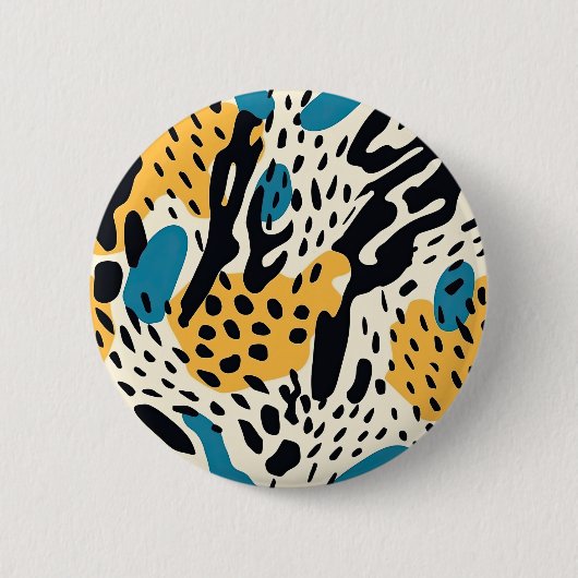 Colorful Animal Print 06 Button (Vorderseite)