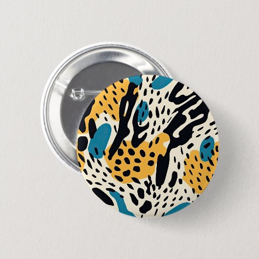 Colorful Animal Print 06 Button (Vorne & Hinten)