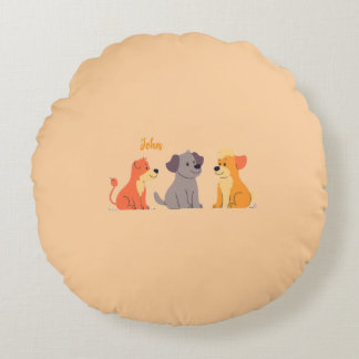 Colorful Animal Print Throw Pillow Rundes Kissen