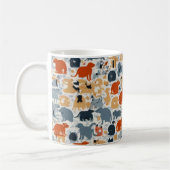 "Colorful Animal Silhouette Pattern Mug Kaffeetasse (Links)