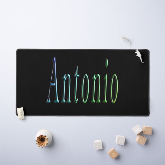 Colorful Antonio Name, Schreibtischmatte (Kindertisch)