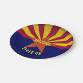 Colorful Arizona Flag State 48 Pappteller (Schrägansicht)