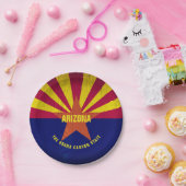 Colorful Arizona Flag The Grand Canyon State  Pappteller (Party)