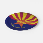 Colorful Arizona Flag The Grand Canyon State  Pappteller (Schrägansicht)