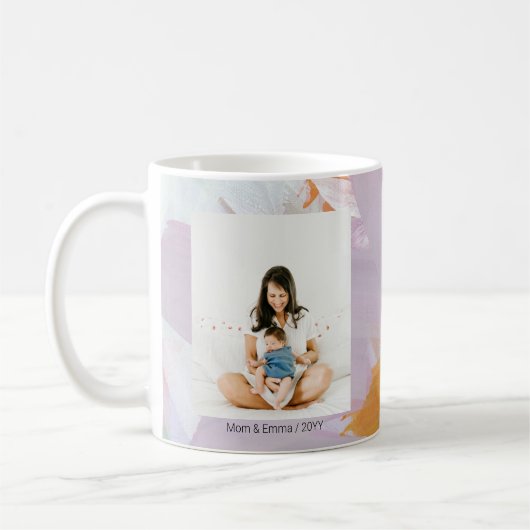 Colorful Art Beste Mama Muttertag Foto Geschenk Kaffeetasse (Links)