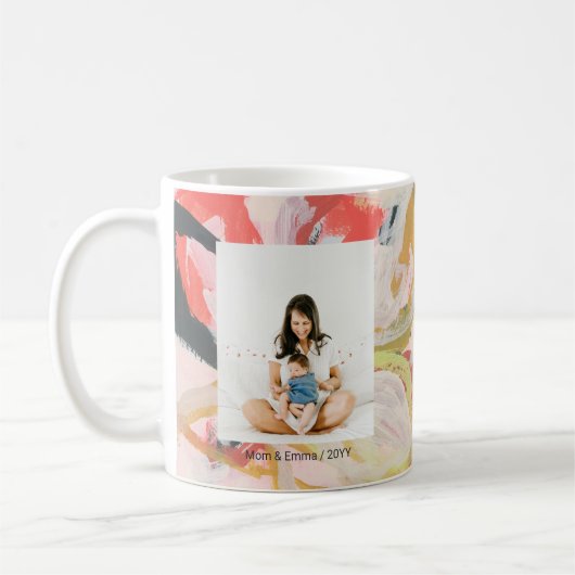 Colorful Art Beste Mama Muttertag Foto Geschenk Kaffeetasse (Links)