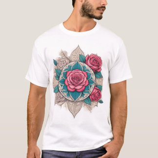 Colorful Art - Boho Spirituelle Blume Design T-Shirt