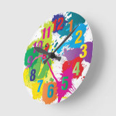 Colorful Art Clock Runde Wanduhr (Winkel)