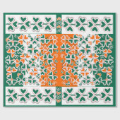 Colorful Art Deco Irish Kleeblatt Geschenkpapier (Flach)