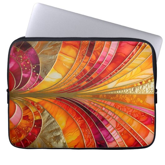Colorful Art Deco - Notebook-Fall Laptopschutzhülle (Vorderseite)