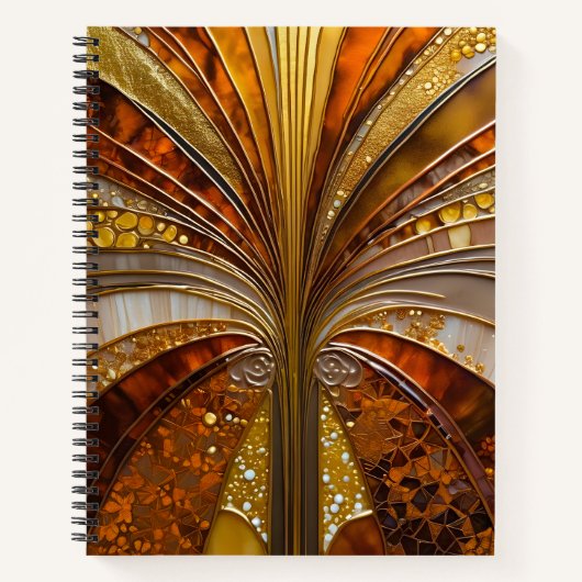 Colorful Art Deco Spiro Notebook Notizblock (Vorderseite)