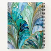 Colorful Art Deco Spiro Notebook Notizblock (Rückseite)