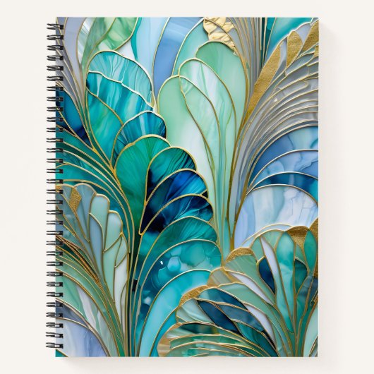 Colorful Art Deco Spiro Notebook Notizblock (Vorderseite)