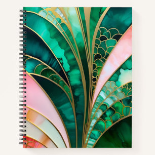 Colorful Art Deco Spiro Notebook Notizblock