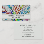 Colorful Art Lehrer Visitenkarte (Vorne/Hinten)