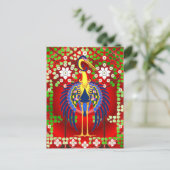 Colorful Art Nouveau Crane Postkarte (Stehend Vorderseite)