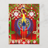 Colorful Art Nouveau Crane Postkarte (Vorderseite)