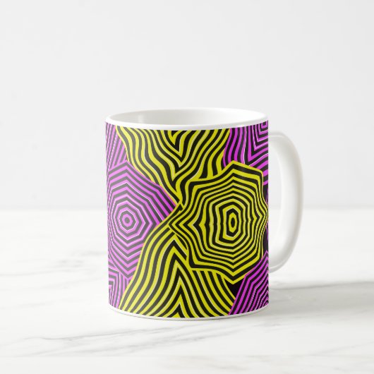 Colorful Art Nouveau Pattern  Kaffeetasse (VorderseiteRechts)