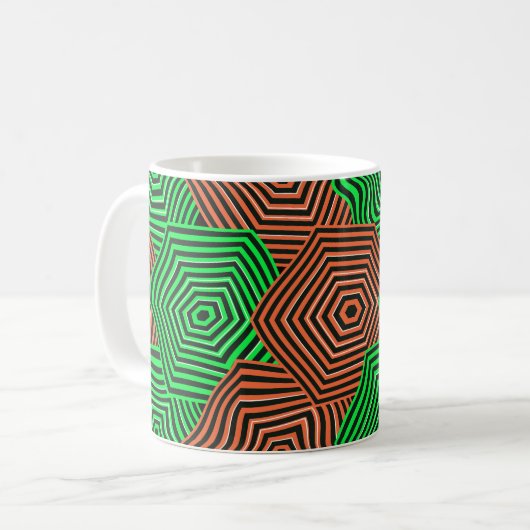Colorful Art Nouveau Pattern  Kaffeetasse (Vorderseite Links)
