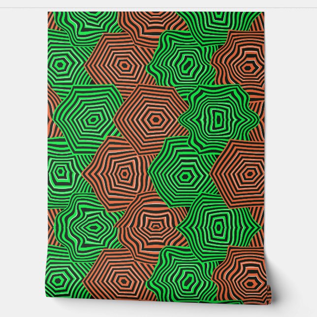 Colorful Art Nouveau Wallpaper Tapete (Abrollen)