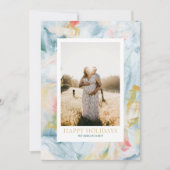 Colorful Art Weihnachten Foto Grußkarte (Vorderseite)