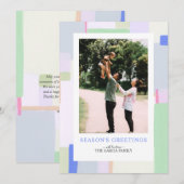 Colorful Art Weihnachten Foto Grußkarte (Vorne/Hinten)