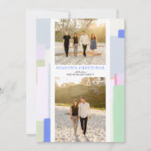 Colorful Art Weihnachten Foto Grußkarte (Vorderseite)