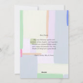 Colorful Art Weihnachten Foto Grußkarte (Rückseite)