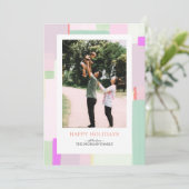 Colorful Art Weihnachten Foto Grußkarte (Stehend Vorderseite)