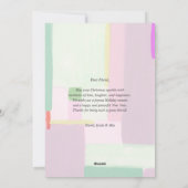 Colorful Art Weihnachten Foto Grußkarte (Rückseite)