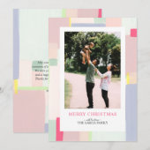 Colorful Art Weihnachten Foto Grußkarte (Vorne/Hinten)