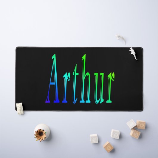Colorful Arthur Name, Schreibtischmatte (Kindertisch)