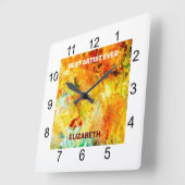 Colorful Artist Palette Quadratische Wanduhr (Winkel)