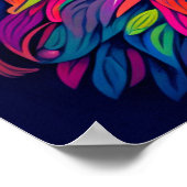 Colorful Artistic Majestic Kitty Cat Poster (Ecke)