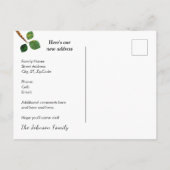 Colorful Artistic Owls Neue Adresse Ankündigungspostkarte (Rückseite)