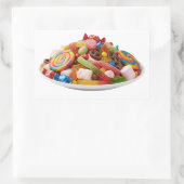 Colorful Assorted Candies on Plate Sticker (Tasche)