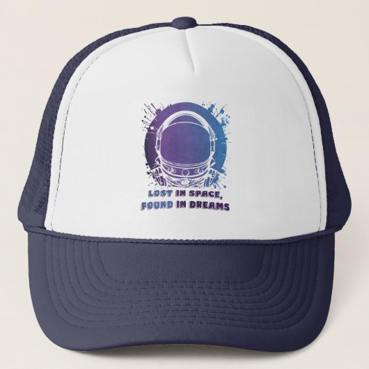 Colorful Astronaut Silhouette Trucker Hat Truckerkappe (Vorderseite)