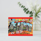 Colorful Atlanta Greetings Postkarte (Stehend Vorderseite)
