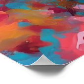 Colorful Australian Shepherd Art Poster (Ecke)