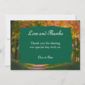 Colorful Autumn Day Wedding Thank You Card Einladung (Vorderseite)