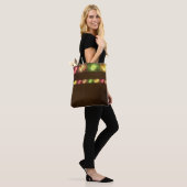Colorful Autumn Grunge Leaves - Tote Bag Tasche (Am Model)