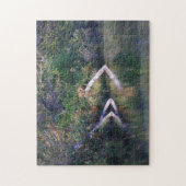 Colorful Autumn Lake Logs and Reflection Scene Puzzle (Vertikal)
